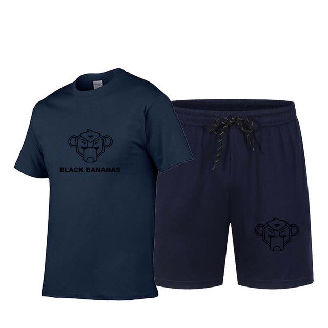 Summer Men's Hot Print T-Shirt  Shorts