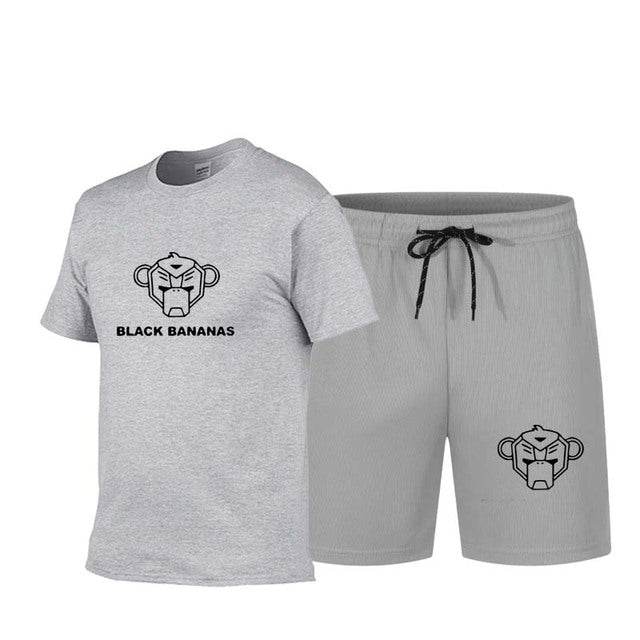 Summer Men's Hot Print T-Shirt  Shorts