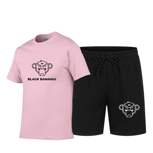 Summer Men's Hot Print T-Shirt  Shorts