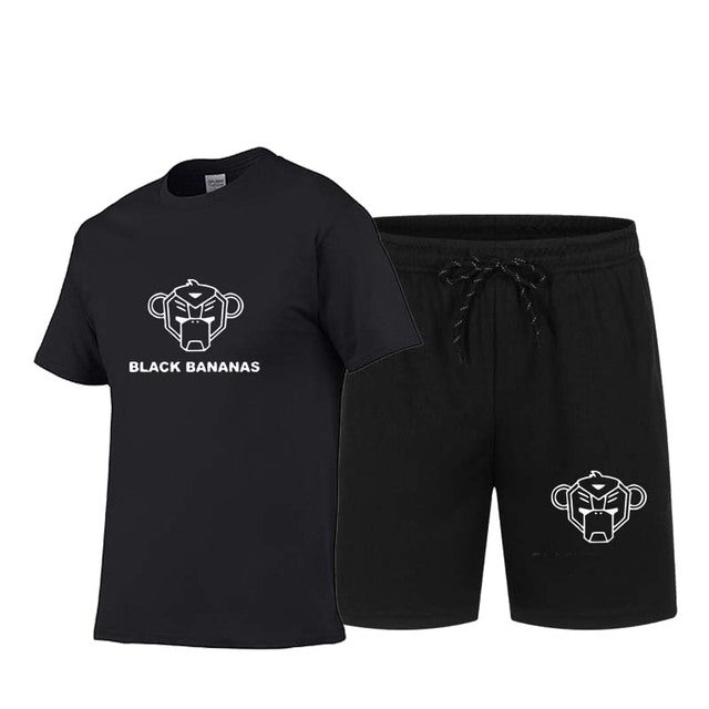 Summer Men's Hot Print T-Shirt  Shorts