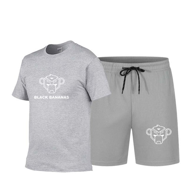 Summer Men's Hot Print T-Shirt  Shorts