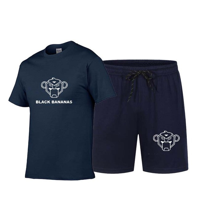 Summer Men's Hot Print T-Shirt  Shorts