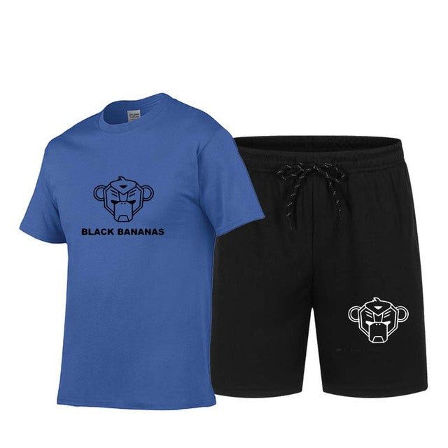 Summer Men's Hot Print T-Shirt  Shorts