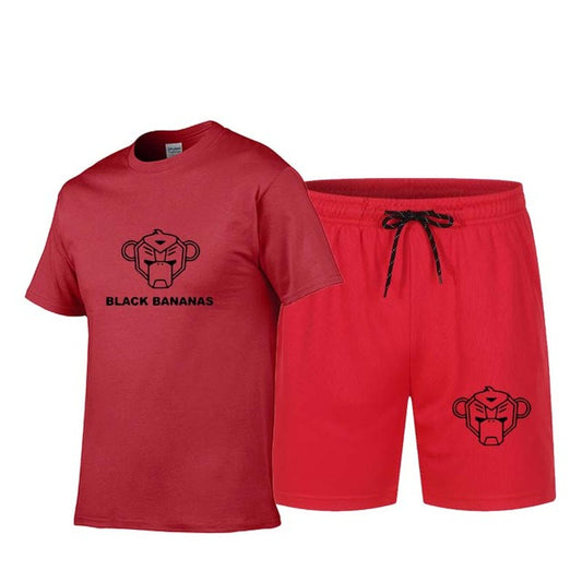 Summer Men's Hot Print T-Shirt  Shorts