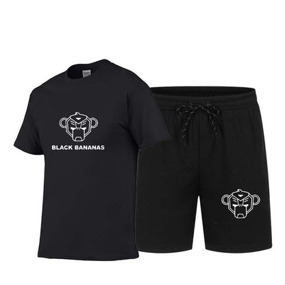 Summer Men's Hot Print T-Shirt  Shorts