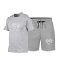 Summer Men's Hot Print T-Shirt  Shorts